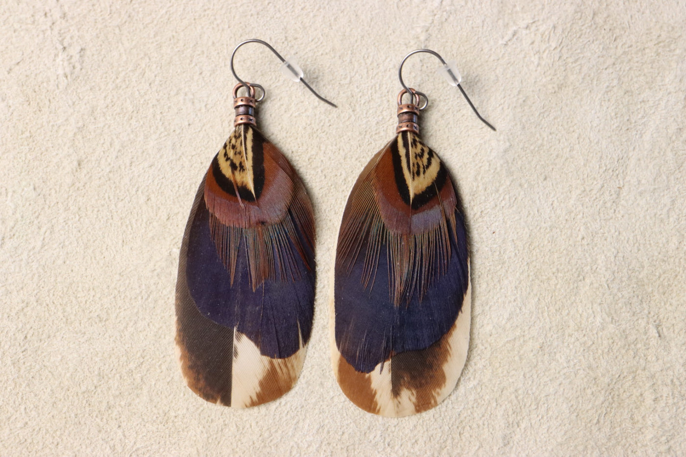 Purple Sands Feather Dangles