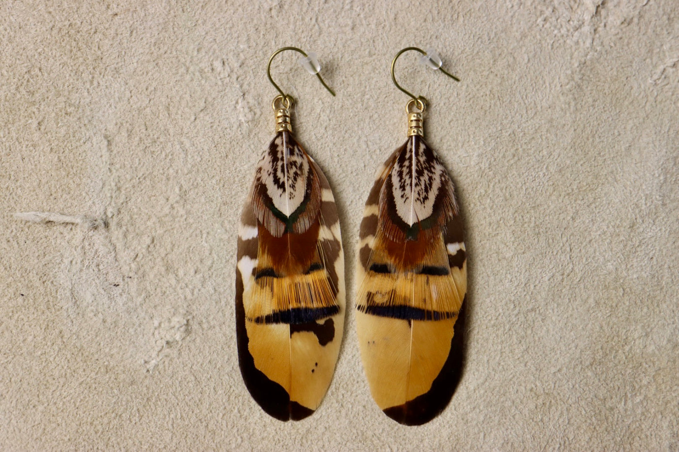 Golden Hour Feather Dangles