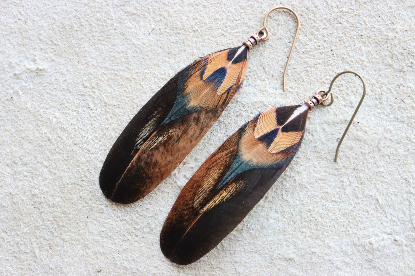 Desert Sun Feather Dangles