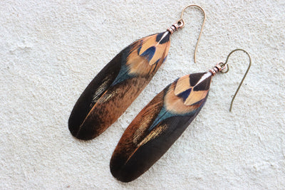 Desert Sun Feather Dangles