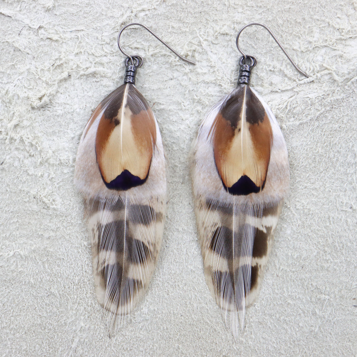 Desert Pearl Feather Dangles