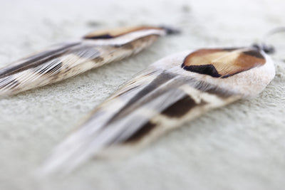 Desert Pearl Feather Dangles