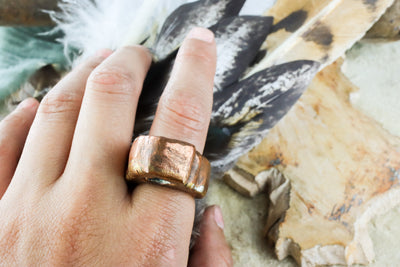 Delicate Arch Sterling Silver and Copper Holoform Ring