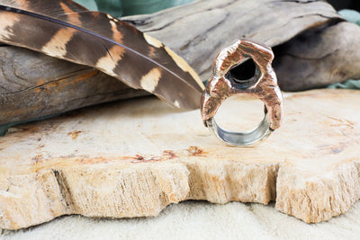 Delicate Arch Sterling Silver and Copper Holoform Ring